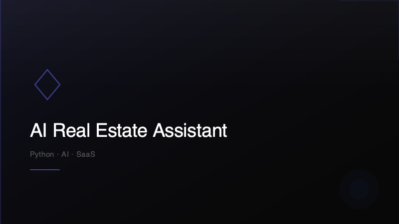 AI Real Estate Assistant