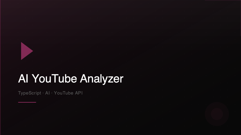 AI YouTube Analyzer