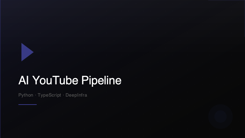 AI YouTube Pipeline