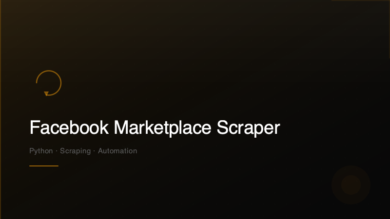 Facebook Marketplace Scraper