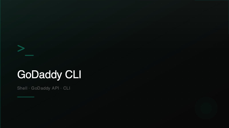GoDaddy CLI