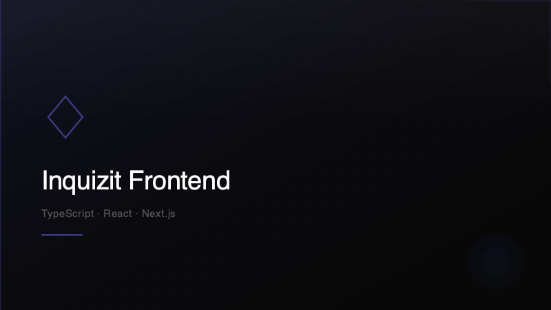 Inquizit Frontend
