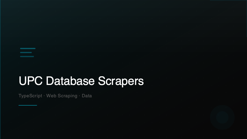 UPC Database Scrapers