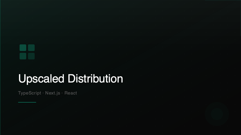 Upscaled Distribution